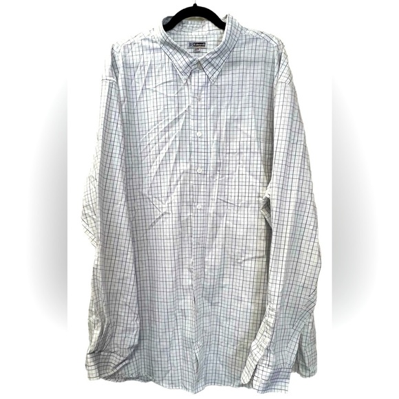 NWOT Edward’s Long Sleeve Oxford Shirt, Size 4XLT, Plaid - Picture 2 of 4